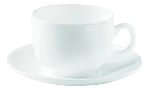 Jogo Com 6 Xícaras De Chá E 6 Pires Branco 200ml - Hotéis