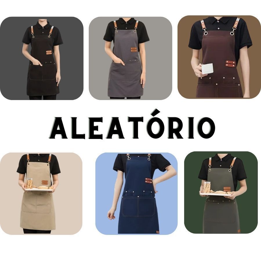 Avental De Lona Impermeável Para Mulheres E Homens Para Cozinha Restaurante Ajustável M.U