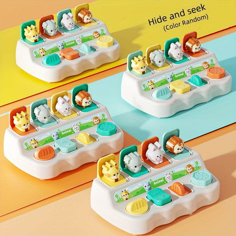 🐻 Brinquedo Montessori Pop-Up Animal – Caixa Interativa Educativa