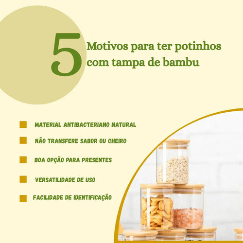 Kit 6 Pote Vidro Porta Temperos Hermético Cozinha Organiza