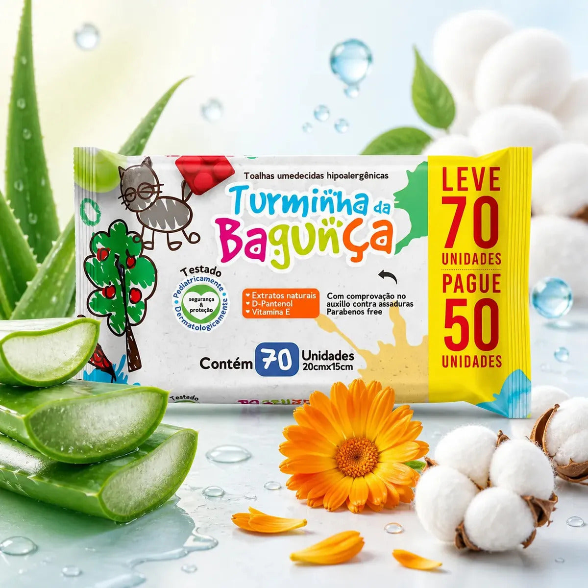 Kit 10 Toalhas Umedecidas Turminha Da Bagunça