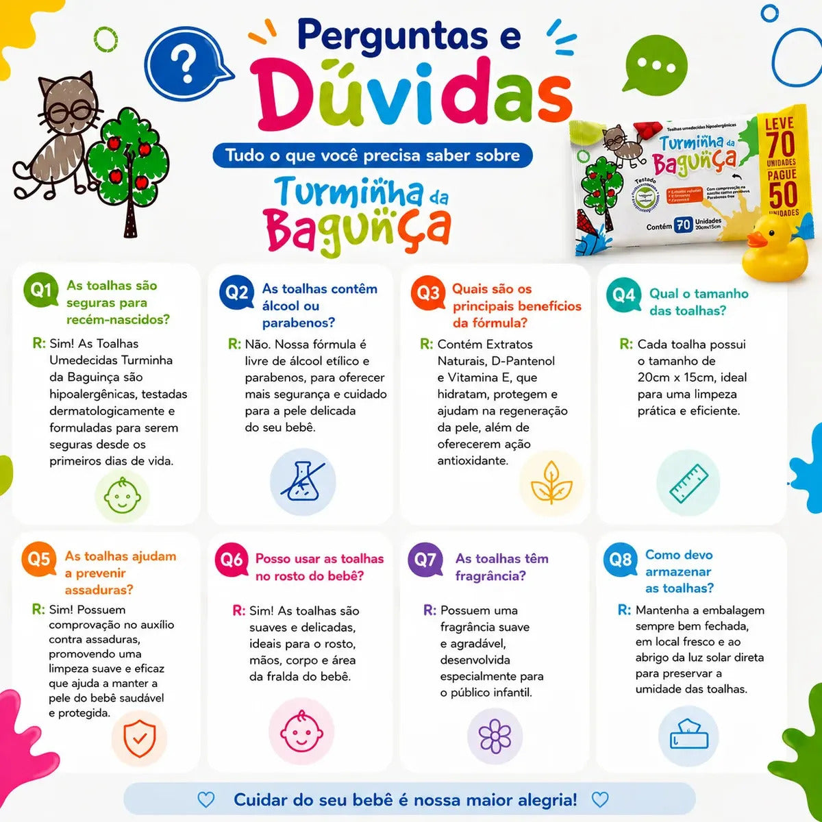 Kit 10 Toalhas Umedecidas Turminha Da Bagunça