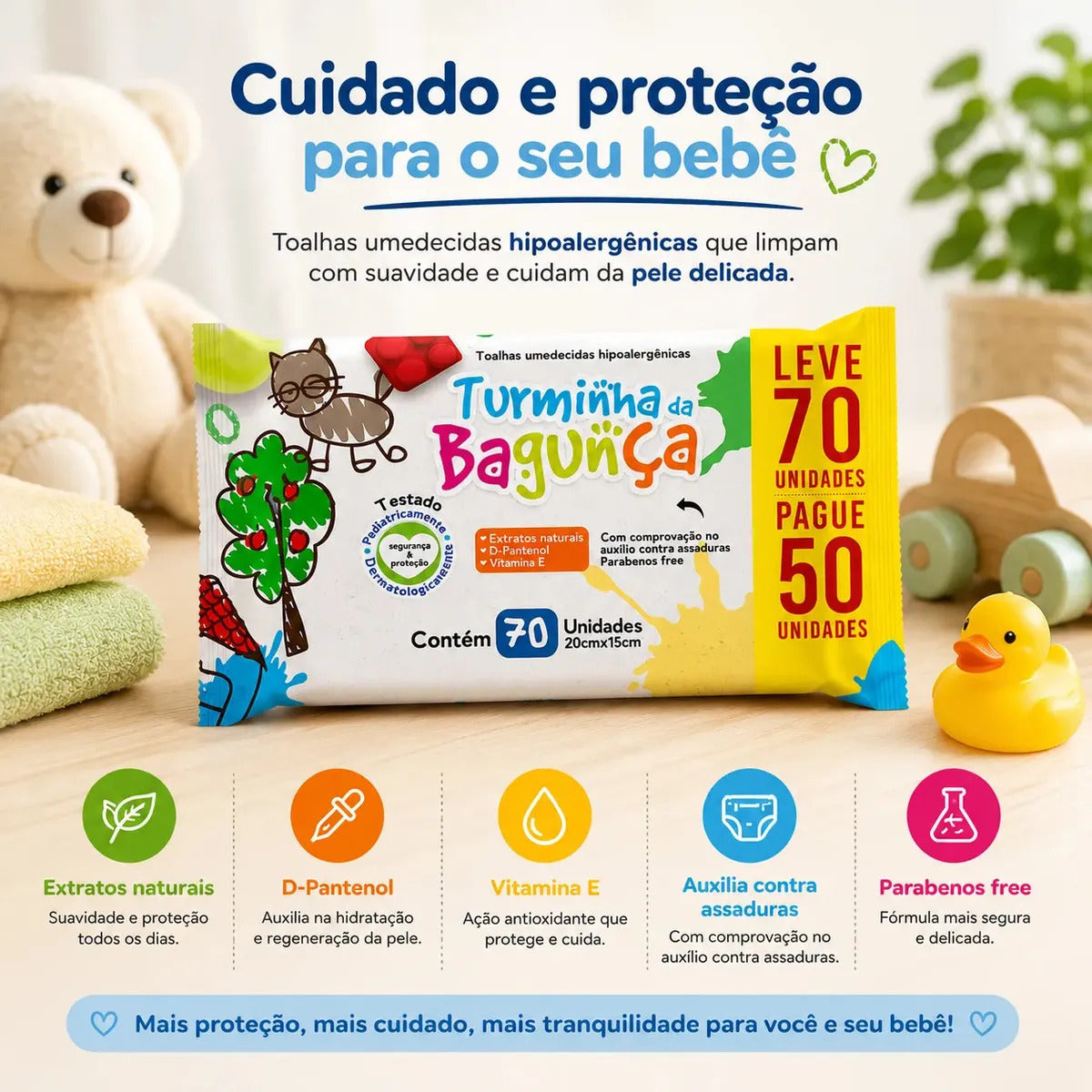 Kit 10 Toalhas Umedecidas Turminha Da Bagunça
