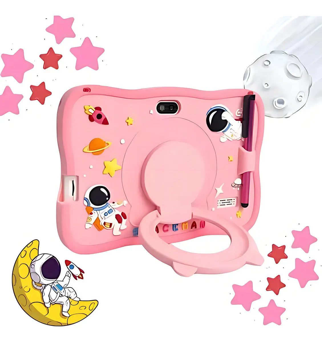 Tablet Mil07 Infantil Milli 6gb Ram + 128gb Astronauta Kids Rosa