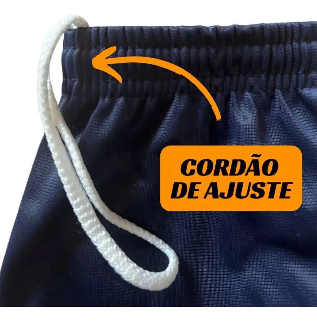 Kit 3 Calça Chimpa Poliéster Zíper No Bolso Corrida Esporte