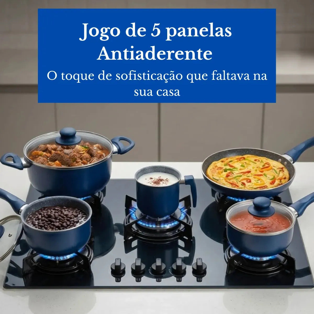 Jogo De Panelas Cerâmica Tampa De Vidro 5 Peças De Indução 3mm Revestimento Cerâmico Creme Para Fogão Tradicional Gás Antiaderente Pítia