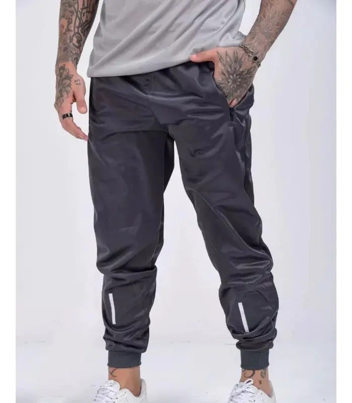 Kit 3 Calça Chimpa Poliéster Zíper No Bolso Corrida Esporte