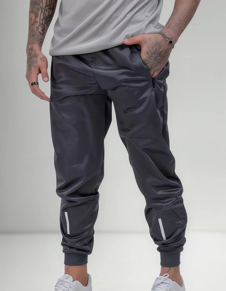 Kit 3 Calça Chimpa Poliéster Zíper No Bolso Corrida Esporte