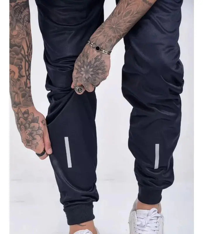 Kit 3 Calça Chimpa Poliéster Zíper No Bolso Corrida Esporte
