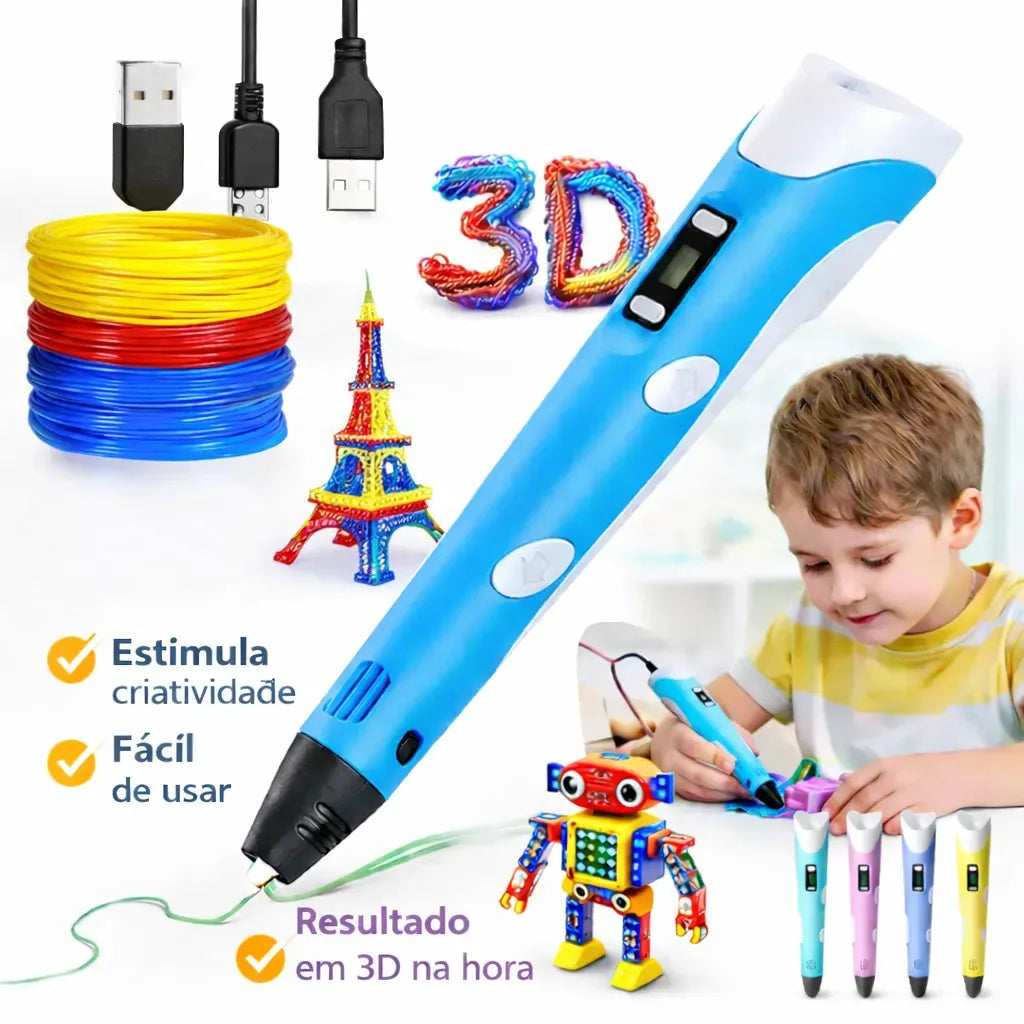 Caneta 3D para Criação em PLA – Crie Qualquer Coisa em 3D!