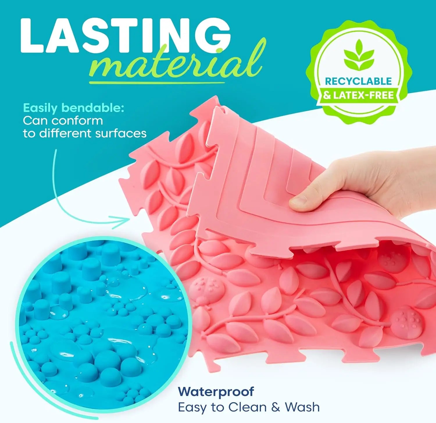 🧩 Tapete Sensorial de Silicone Infantil – Estimulação e Diversão