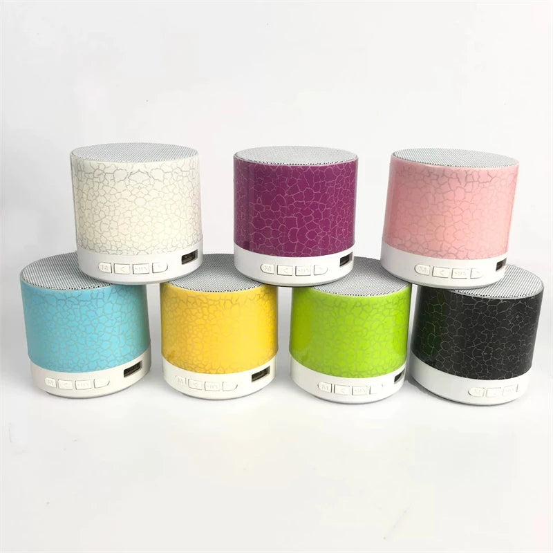 🔊 Mini Caixa de Som Bluetooth A9 – Portátil com Luz LED