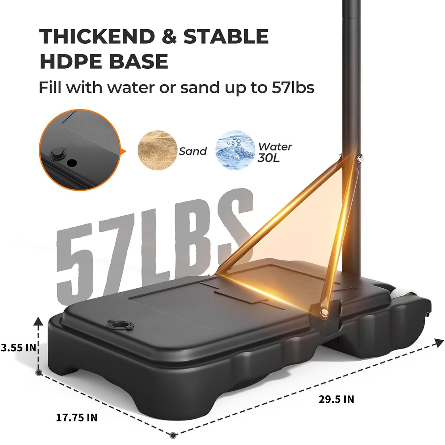 🏀 Cesta de Basquete Portátil com Altura Ajustável