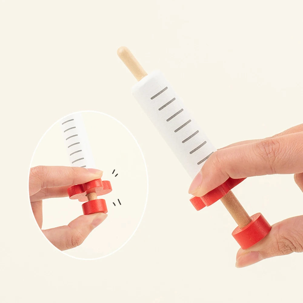 🩺 Kit Médico Infantil de Madeira – Brinquedo Educativo