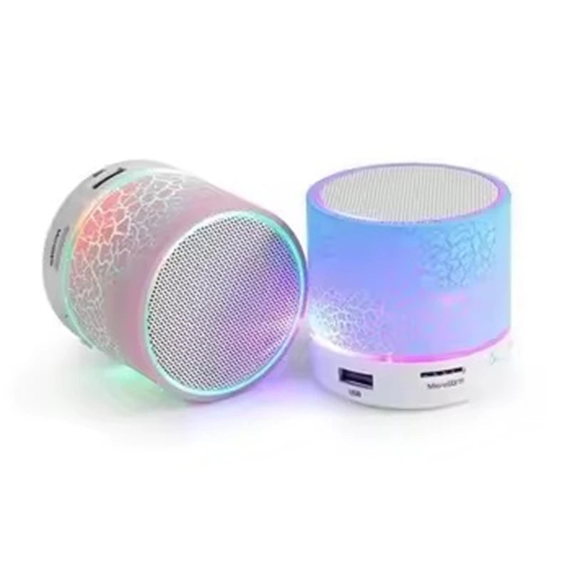 🔊 Mini Caixa de Som Bluetooth A9 – Portátil com Luz LED