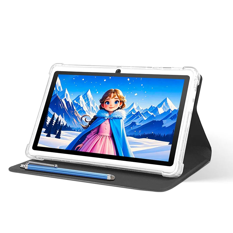Kids 7" Tablet: 16GB+1TB, Android 14, Qcta Core, 5MP+5MP, 6800mAh, GPS, Built-in Games, Wholesale New