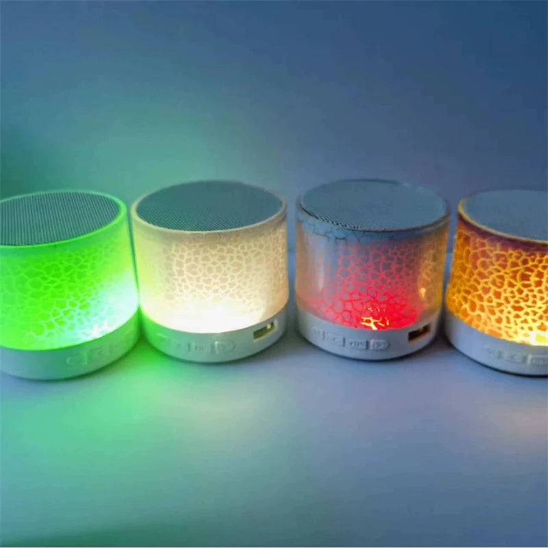 🔊 Mini Caixa de Som Bluetooth A9 – Portátil com Luz LED