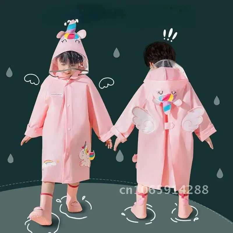 🌧️ Capa de Chuva Infantil Cartoon – Impermeável e Divertida