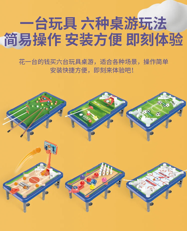 🎮 Mesa de Jogos Infantil 6 em 1 – Diversão Completa