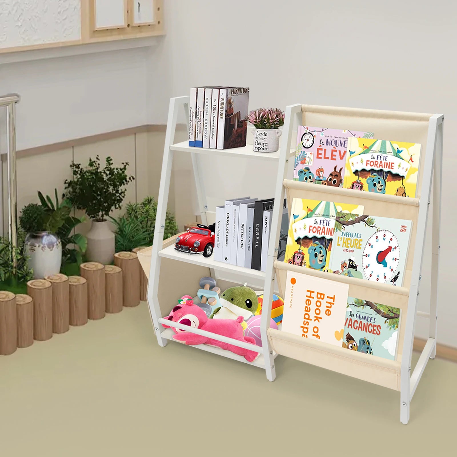 📚 Estante Infantil Organizadora de Livros e Brinquedos – 3 Níveis