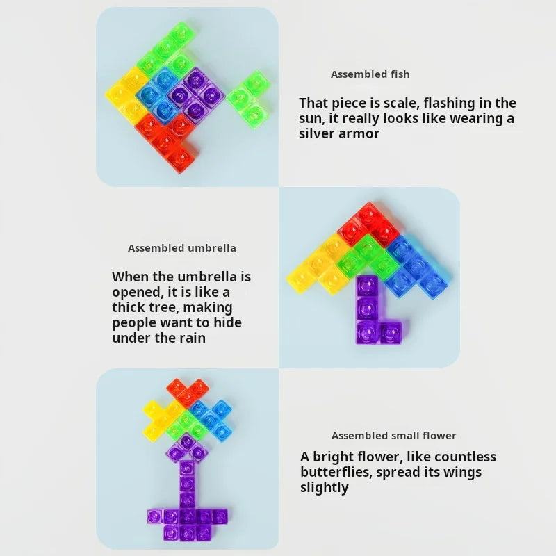 🧩 Tetris Brinquedo Educativo e criativo – Quebra-Cabeça de Blocos de madeira