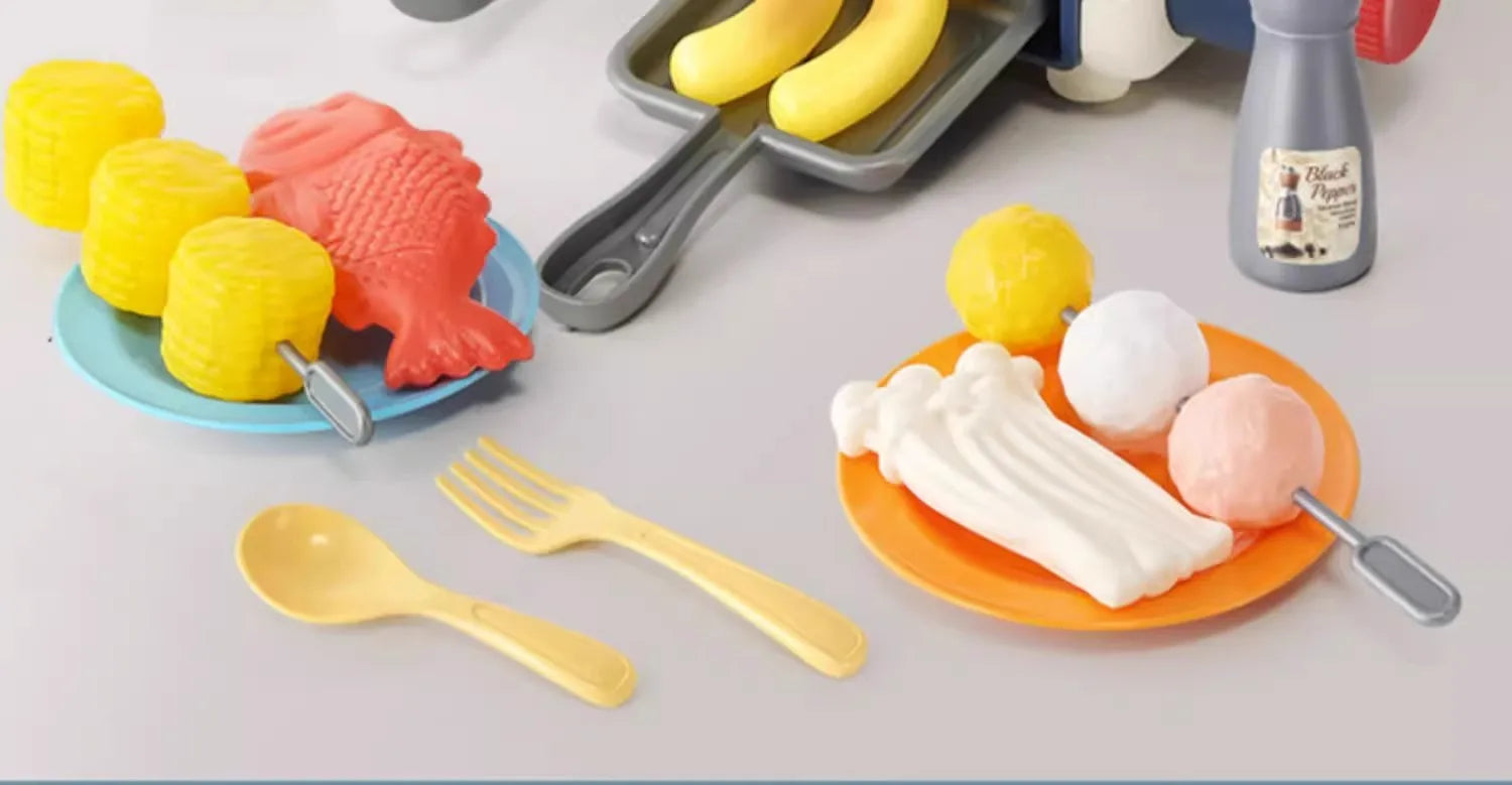 🍖 Churrasqueira Infantil de Brinquedo – Luz, Som e Spray