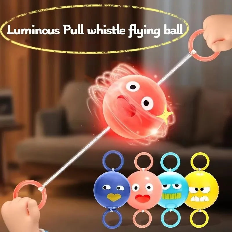 🌟 Bola Giratória Luminosa com Corda – Diversão que Brilha no Ar (2 Peças)