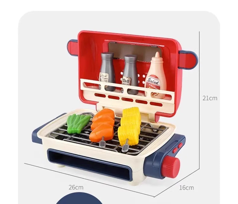 🍖 Churrasqueira Infantil de Brinquedo – Luz, Som e Spray