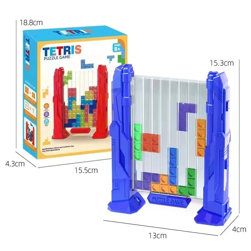 🧩 Tetris Brinquedo Educativo e criativo – Quebra-Cabeça de Blocos de madeira
