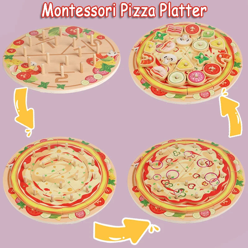 🍕 Pizza de Madeira Montessori – Brinquedo Educativo Infantil
