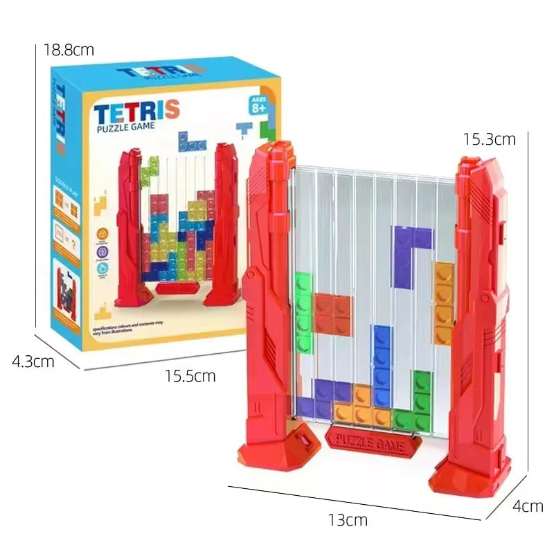 🧩 Tetris Brinquedo Educativo e criativo – Quebra-Cabeça de Blocos de madeira