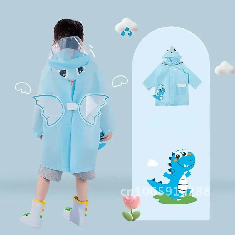🌧️ Capa de Chuva Infantil Cartoon – Impermeável e Divertida