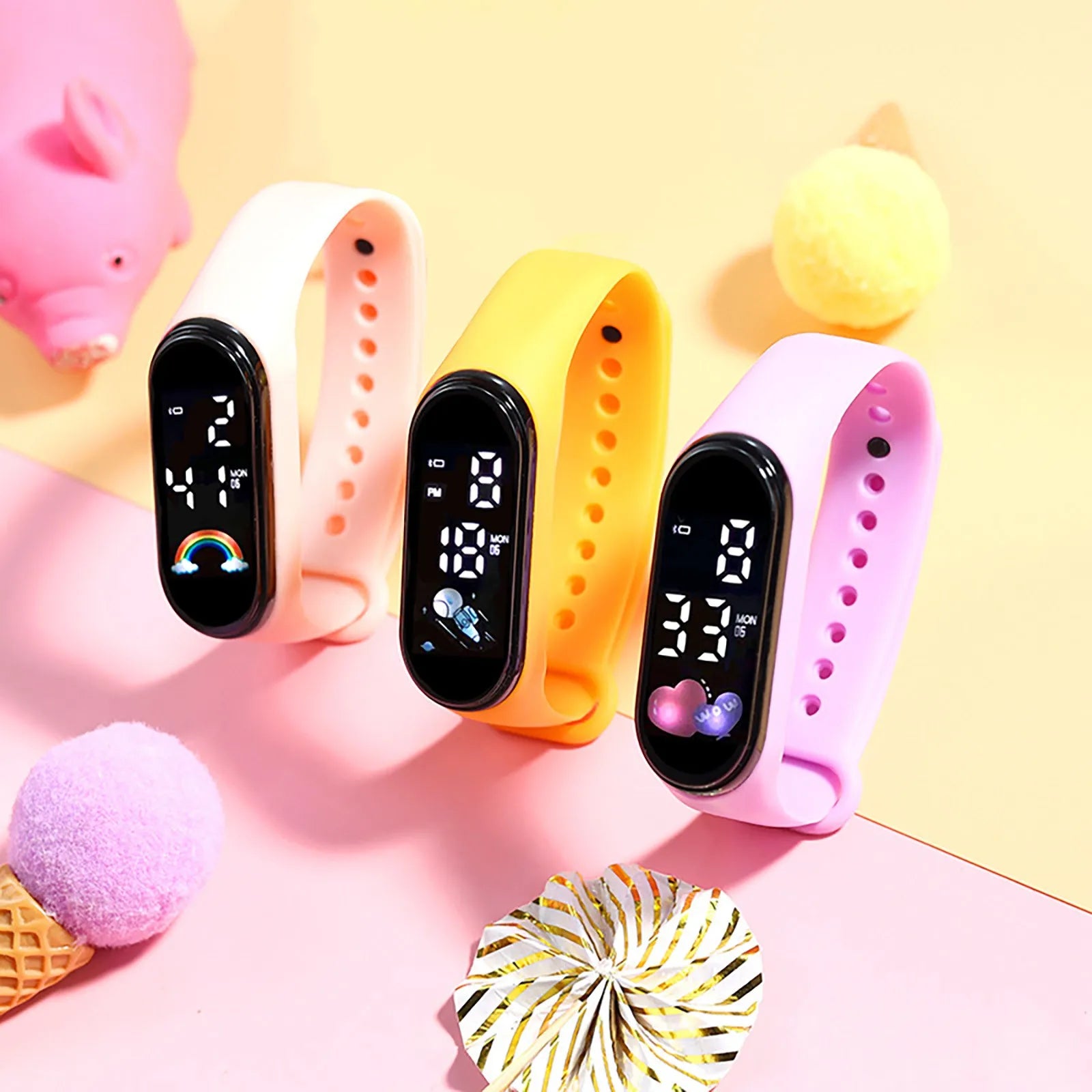⌚ Relógio Digital Infantil Kawaii – Silicone  O Relógio Digital Kawaii
