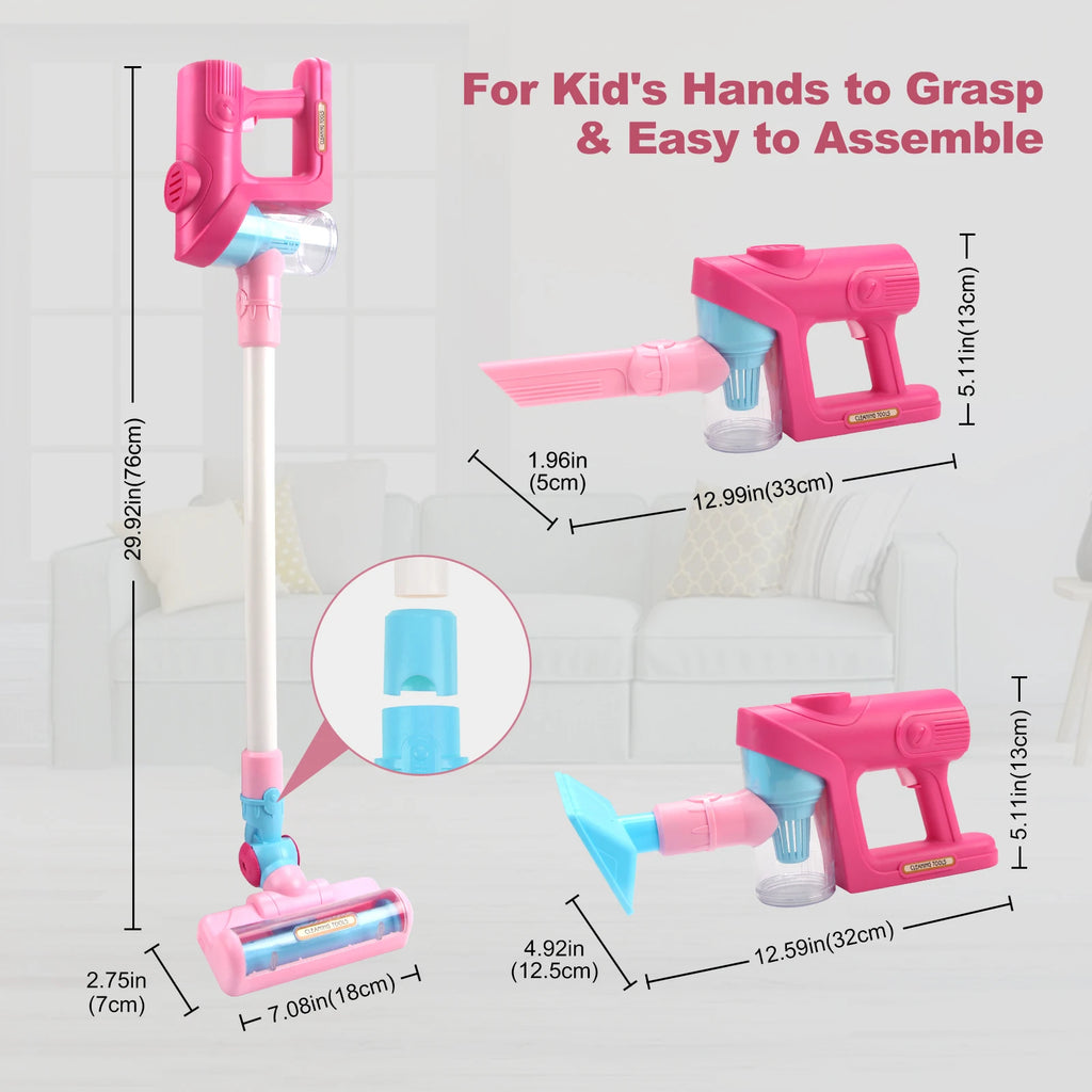 🧹 Mini Aspirador Elétrico Infantil – Brinquedo de Limpeza com Luz e som