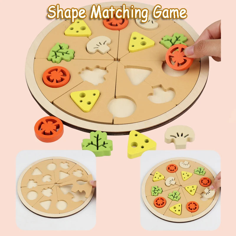 🍕 Pizza de Madeira Montessori – Brinquedo Educativo Infantil