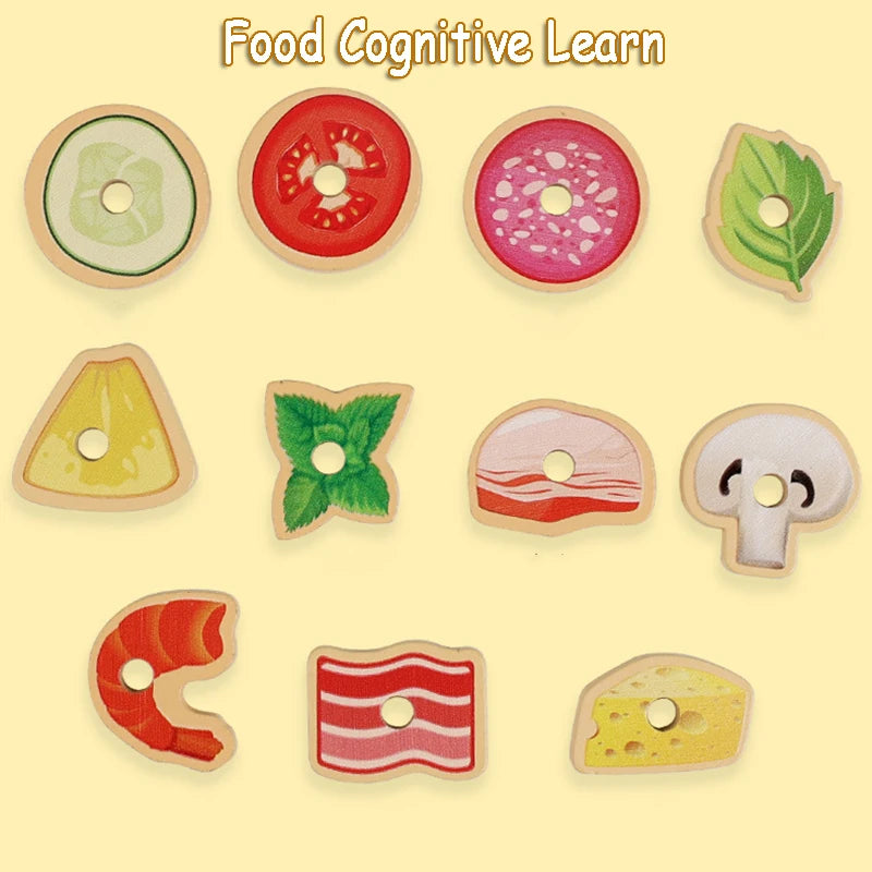 🍕 Pizza de Madeira Montessori – Brinquedo Educativo Infantil