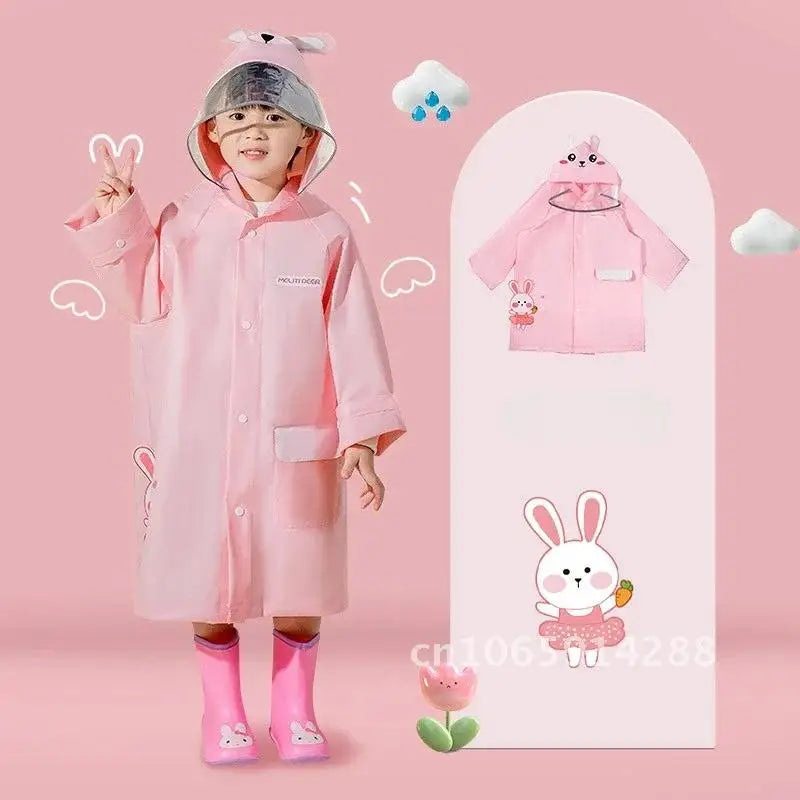 🌧️ Capa de Chuva Infantil Cartoon – Impermeável e Divertida
