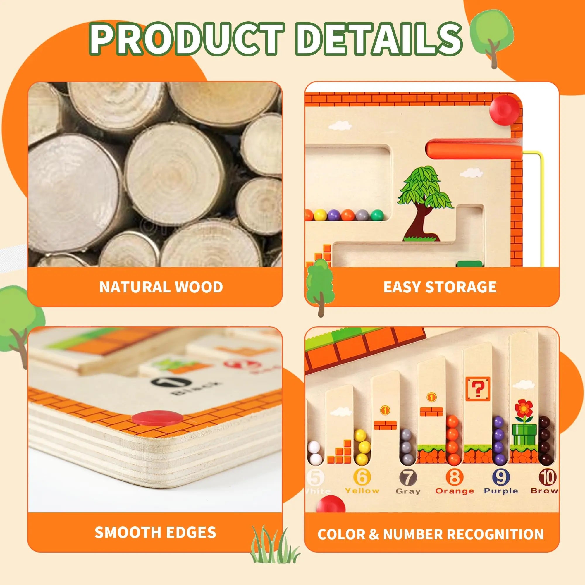 🧲 Labirinto Magnético Montessori – Aprenda Cores e Números Brincando