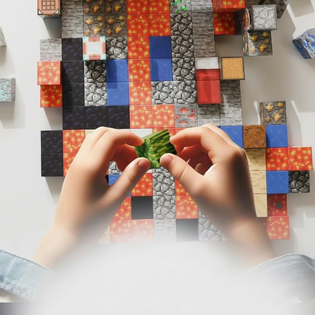 Blocos Magnéticos de Construção Infantil – Kit Educativo STEM com Peças Coloridas para Criatividade e Aprendizagem