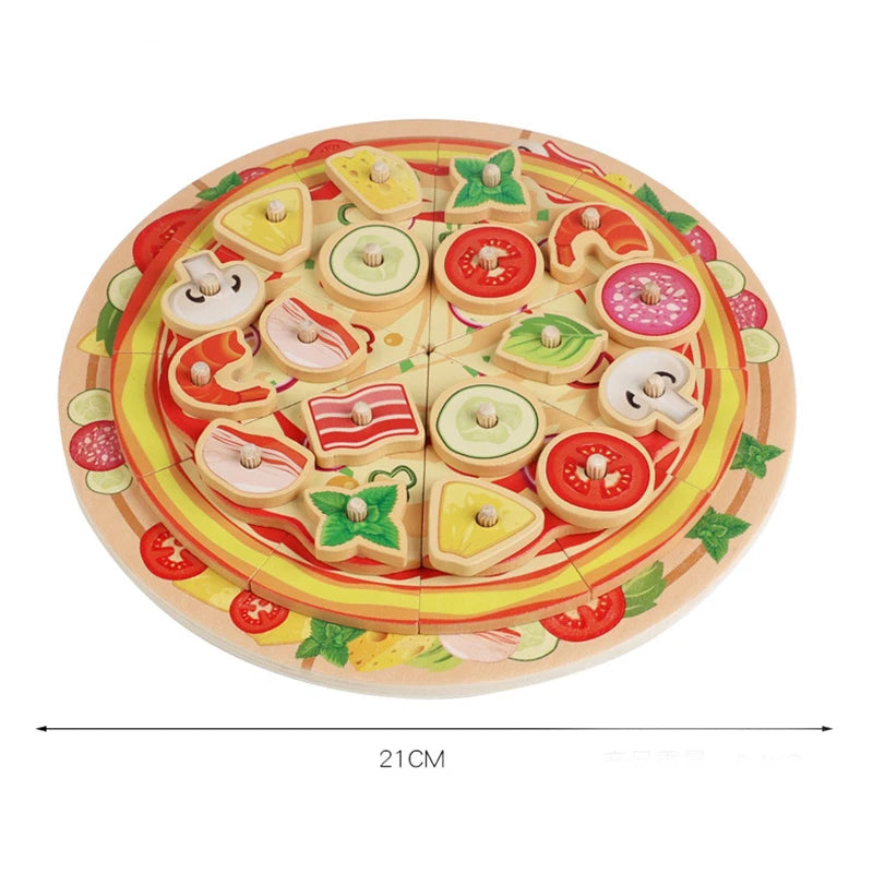🍕 Pizza de Madeira Montessori – Brinquedo Educativo Infantil