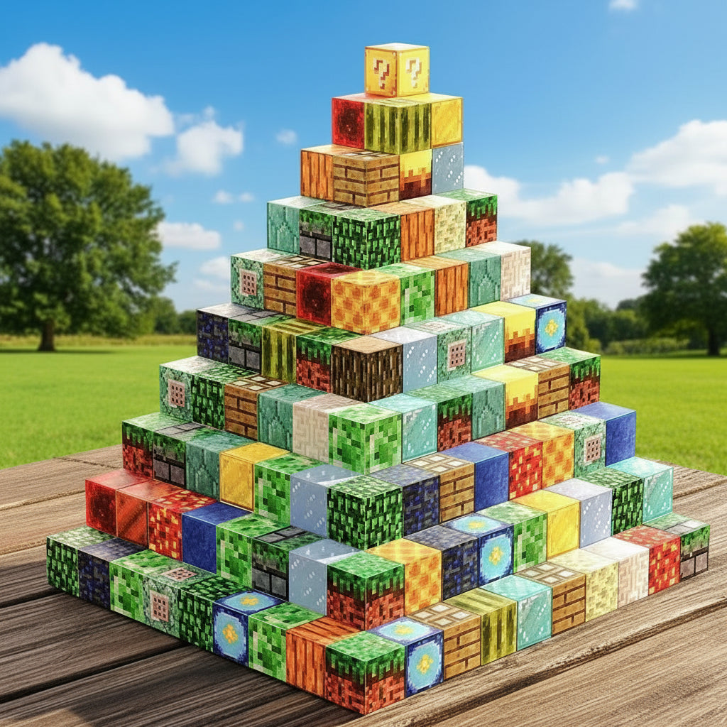 Blocos Magnéticos de Construção Infantil – Kit Educativo STEM com Peças Coloridas para Criatividade e Aprendizagem