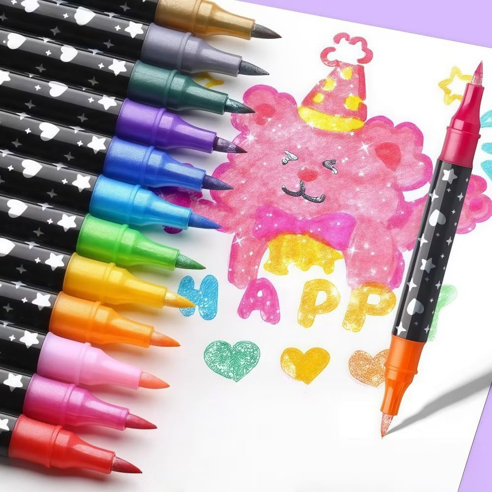 Kit Canetinhas Coloridas Profissional Escolar Desenho Arte 72/96/120 Cores Estojo Completo