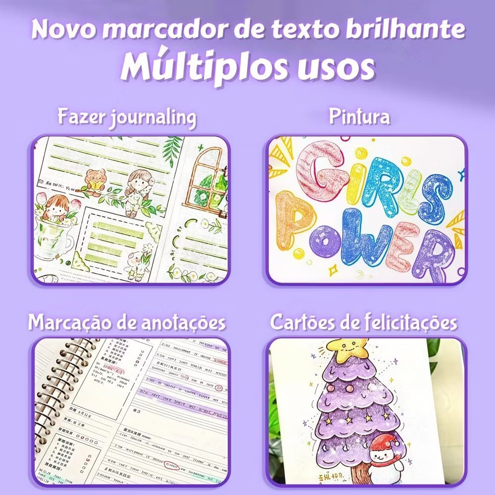 Kit Canetinhas Coloridas Profissional Escolar Desenho Arte 72/96/120 Cores Estojo Completo