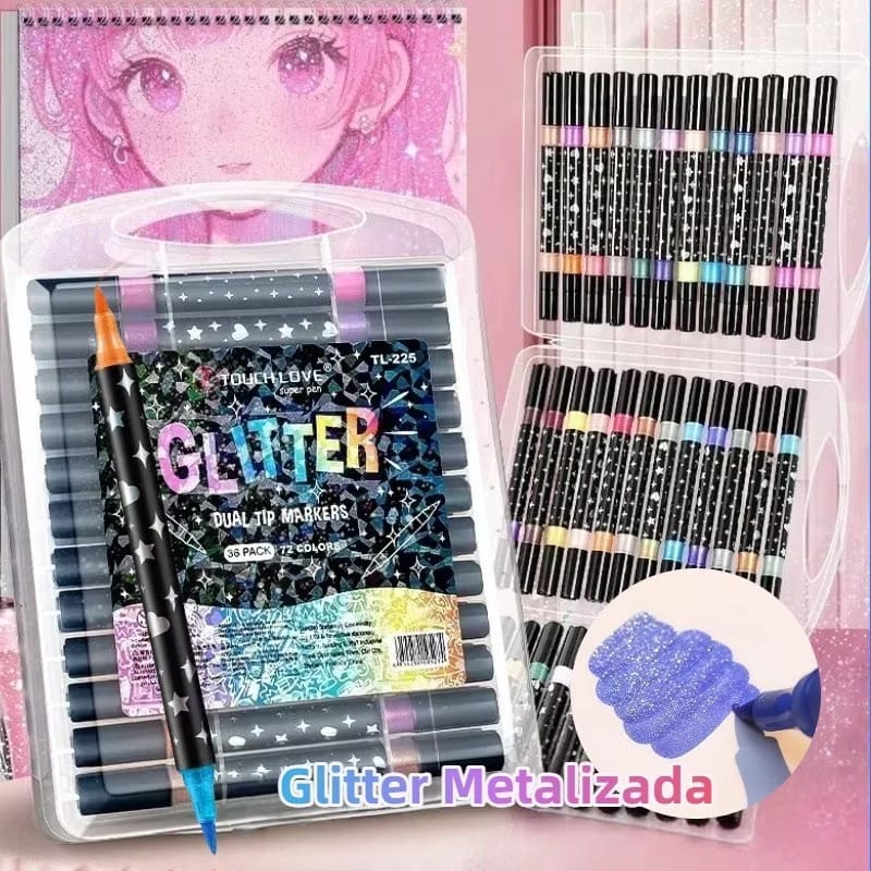 Kit Canetinhas Coloridas Profissional Escolar Desenho Arte 72/96/120 Cores Estojo Completo