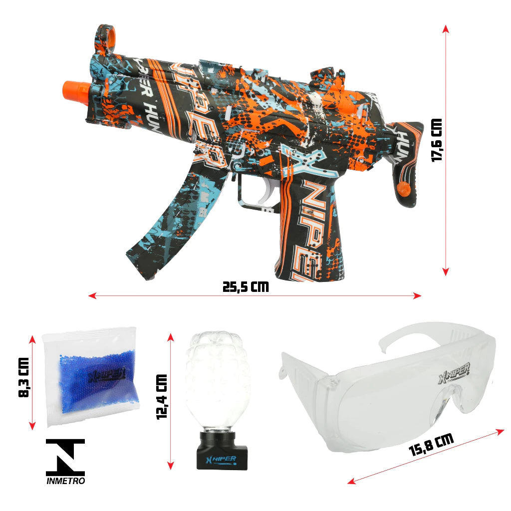 Gel Blaster automático com 5000 bolinhas de gel incluso. Seguro, divertido e ideal para crianças e adolescentes. Compre agora!