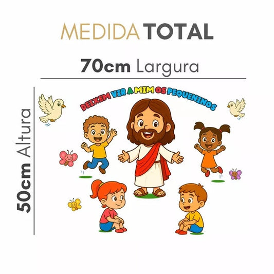 Adesivo de Jesus Desenho Infantil para Parede quarto decoração autocolante