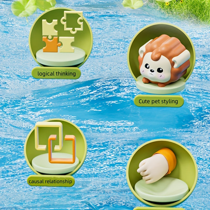 🐻 Brinquedo Montessori Pop-Up Animal – Caixa Interativa Educativa