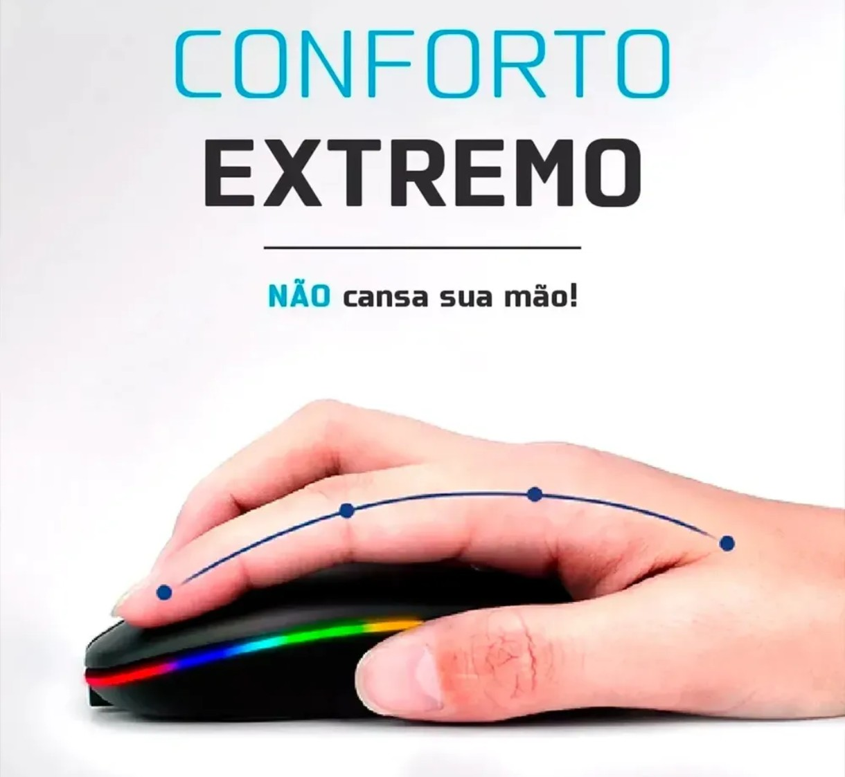 Mouse Sem Fio Bluetooth 2.4G Ergonômico Silencioso Notebook PC