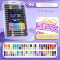 Kit Canetinhas Coloridas Profissional Escolar Desenho Arte 72/96/120 Cores Estojo Completo